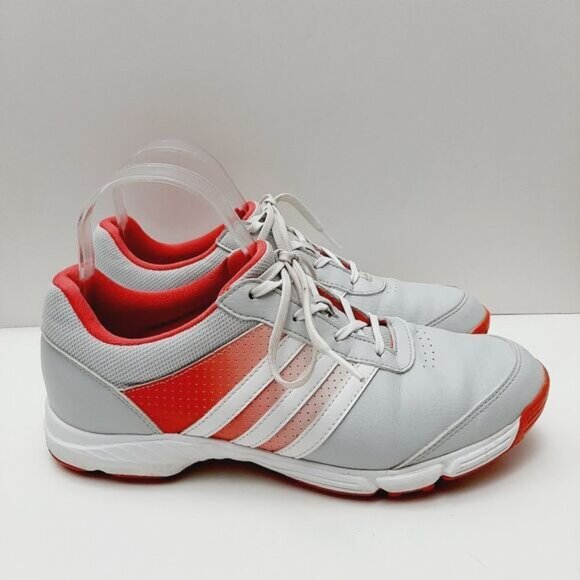 ADIDAS Tech Response Golf Shoes Soft Spike Grey & Pink Sz 7.5 Flawed - Picture 3 of 16